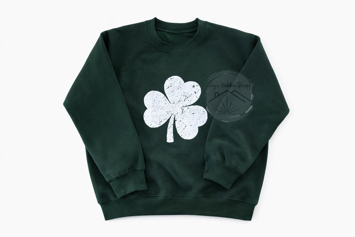 Distressed Clover Cozy Crew