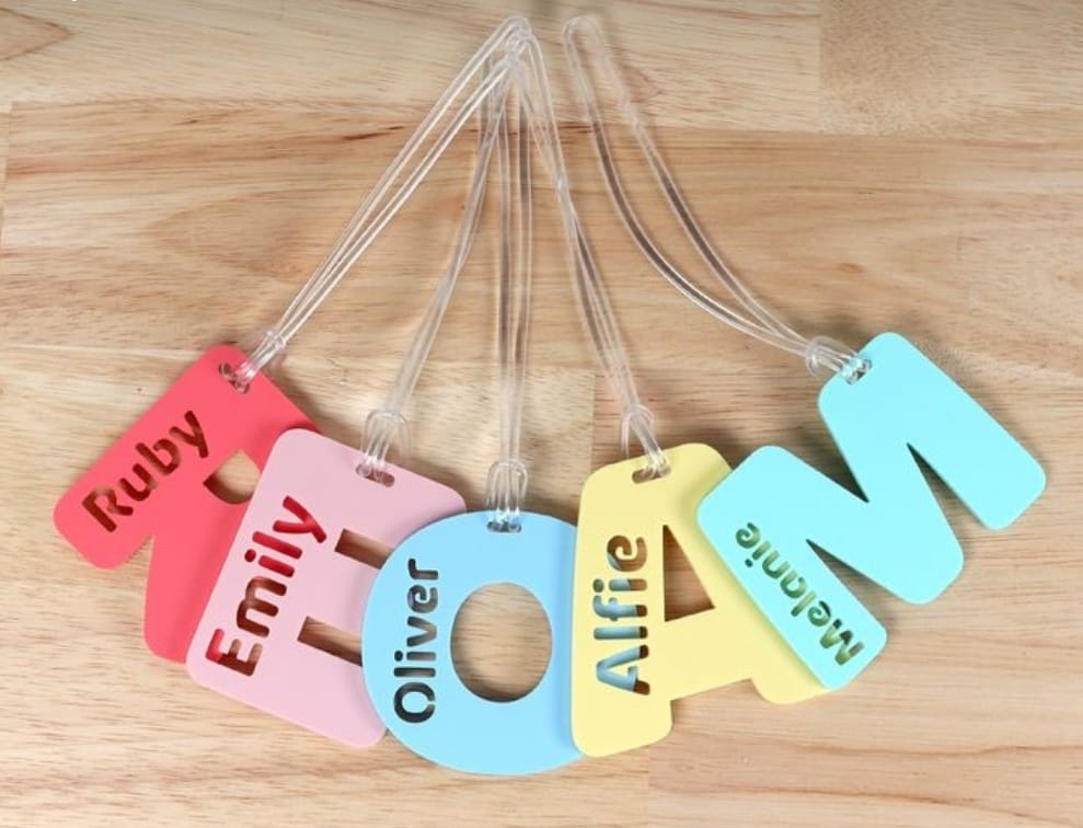 Acrylic Bag Tag | Letter