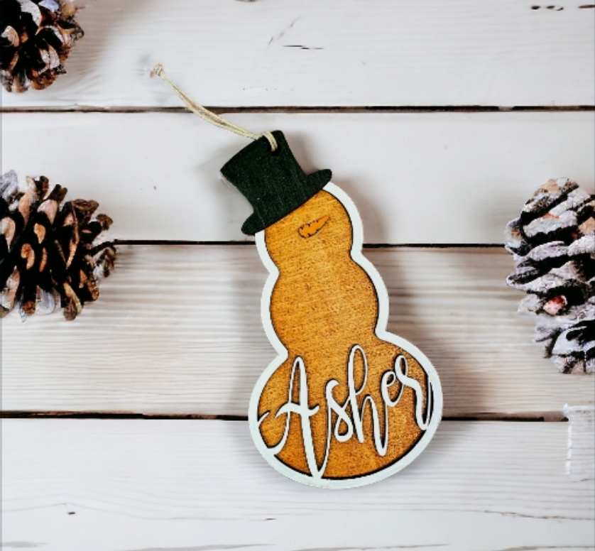 Personalized Snowman Ornament