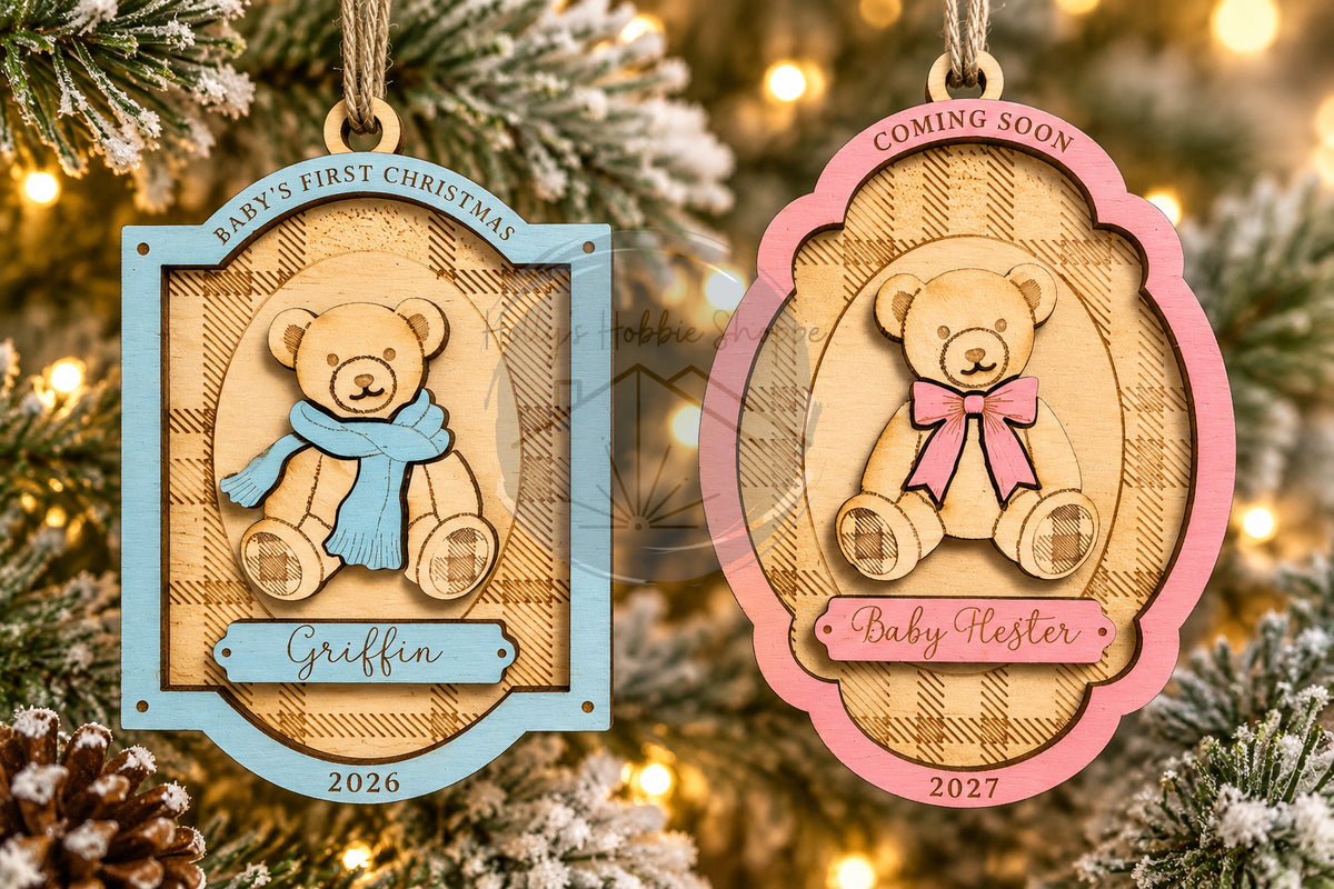 Gingham Bear Ornament