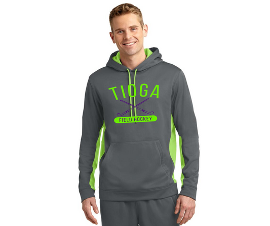 Adult Unisex Gray | Lime Hooded Sweatshirt