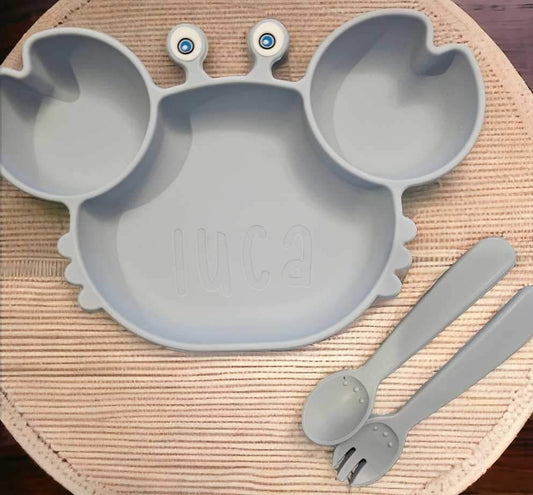 Customized Suction Crab Plate Set