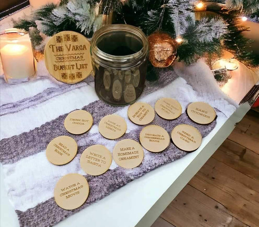 Holiday Bucket List Jar and Tokens