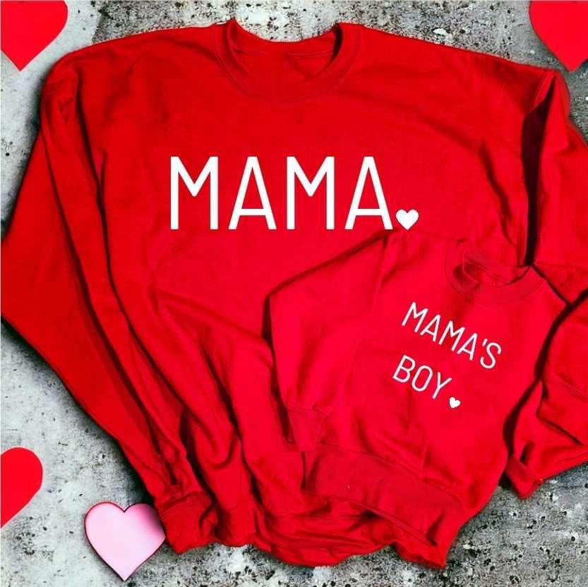 Mama and Mini/Mama’s Boy Cozy Crew | Hearts