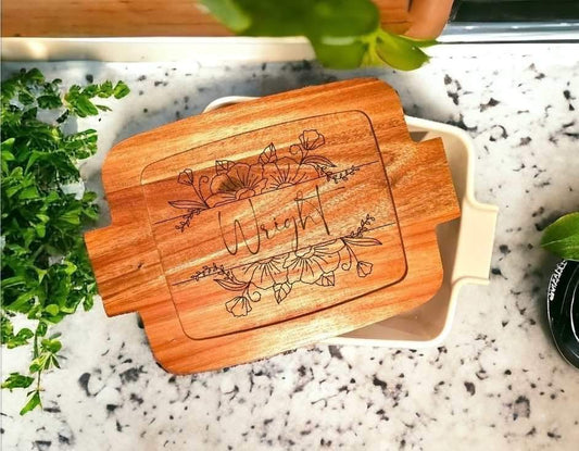 Casserole Dish with Engraved Lid