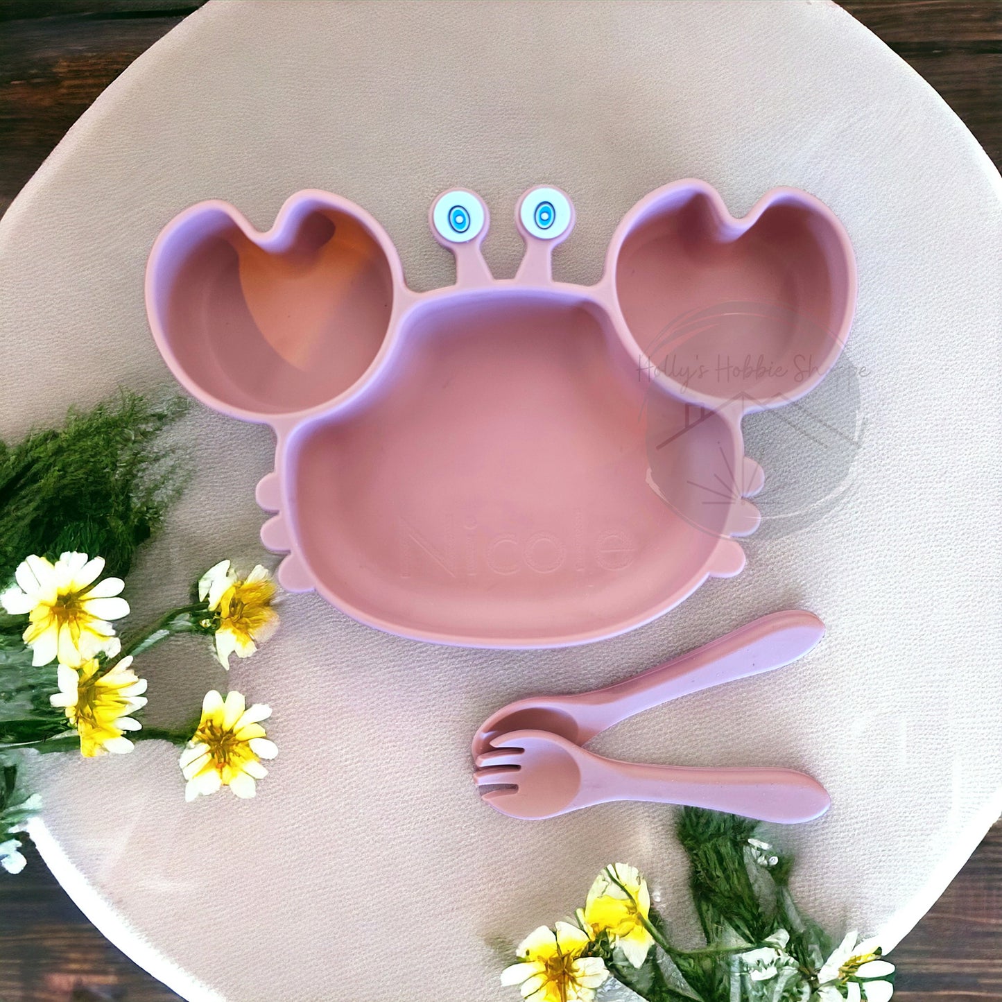 Customized Suction Crab Plate Set