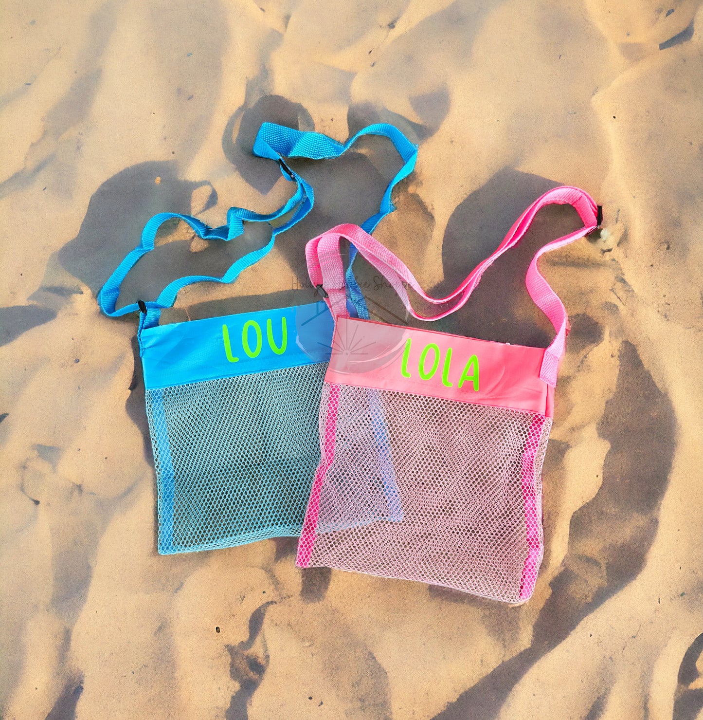 Personalized Mesh Seashell Bag