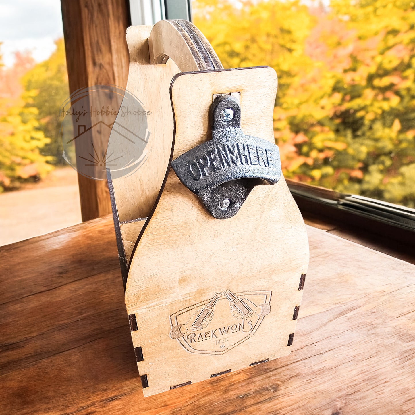 Customized Wood Bottle Carrier