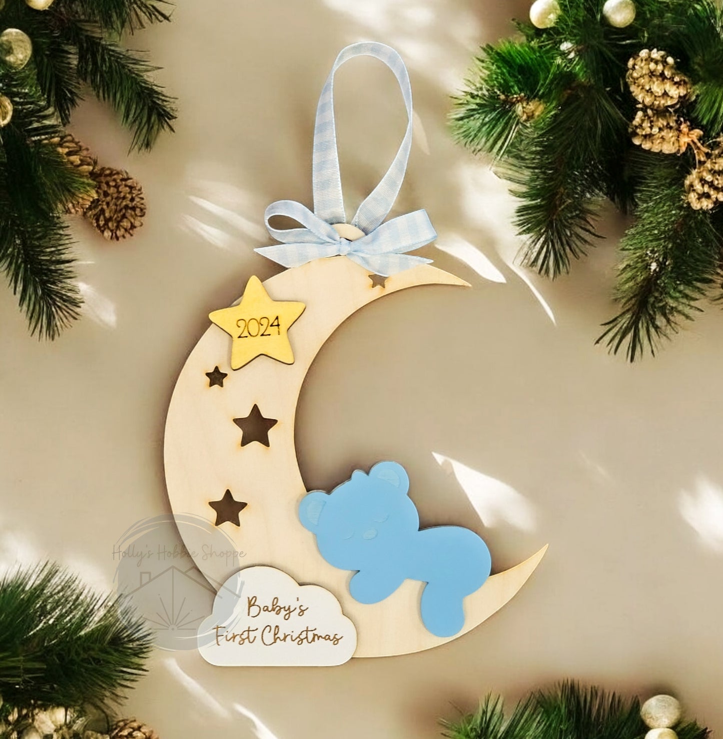 Bear Hug Baby Ornament