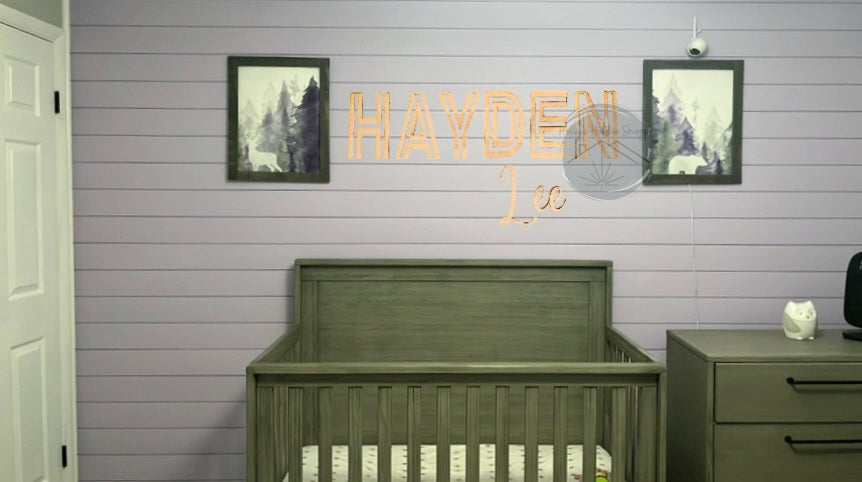 Stacked Name Nursery Sign