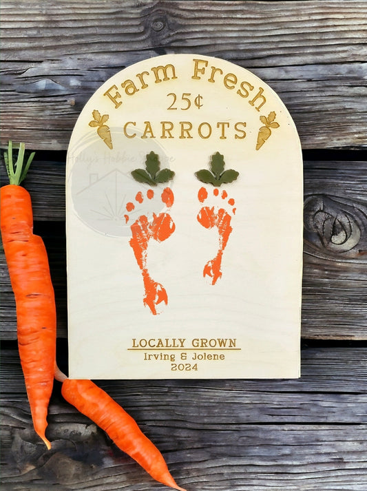 Cute Carrot Footprint Board