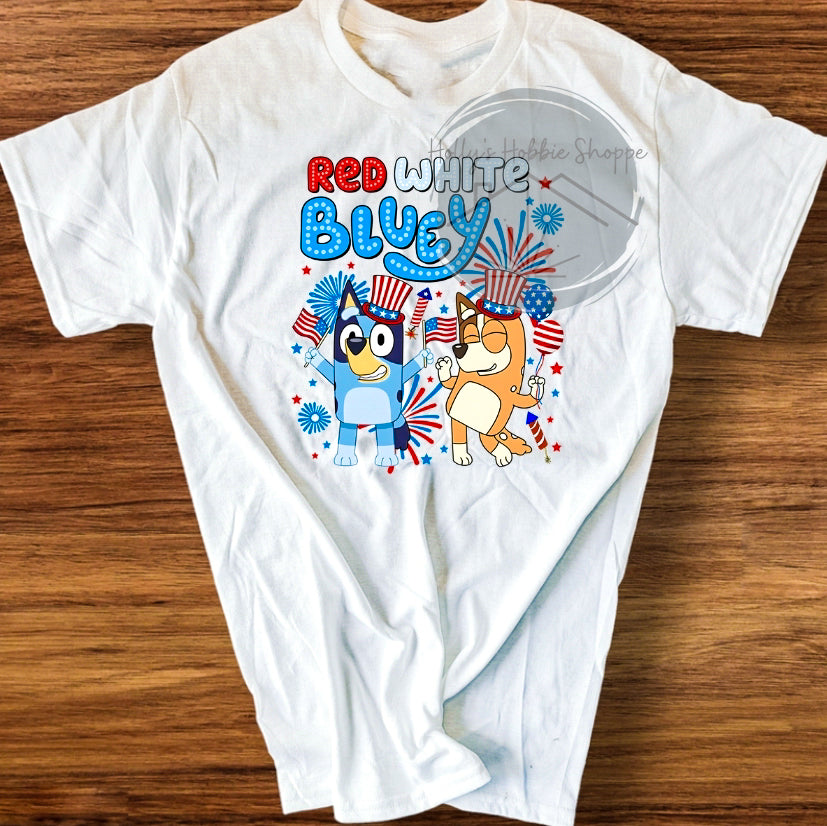 Red, White, & Bluey Tee | Youth