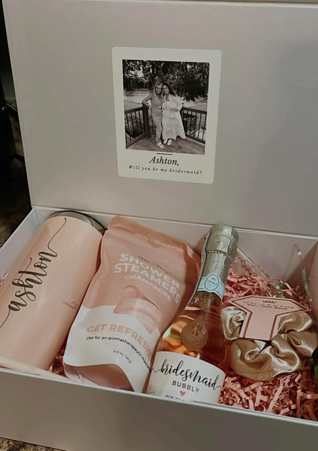 Bridal Party Box with Engraved Tumbler