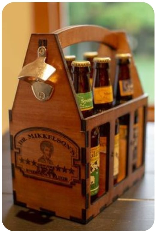 Customized Wood Bottle Carrier