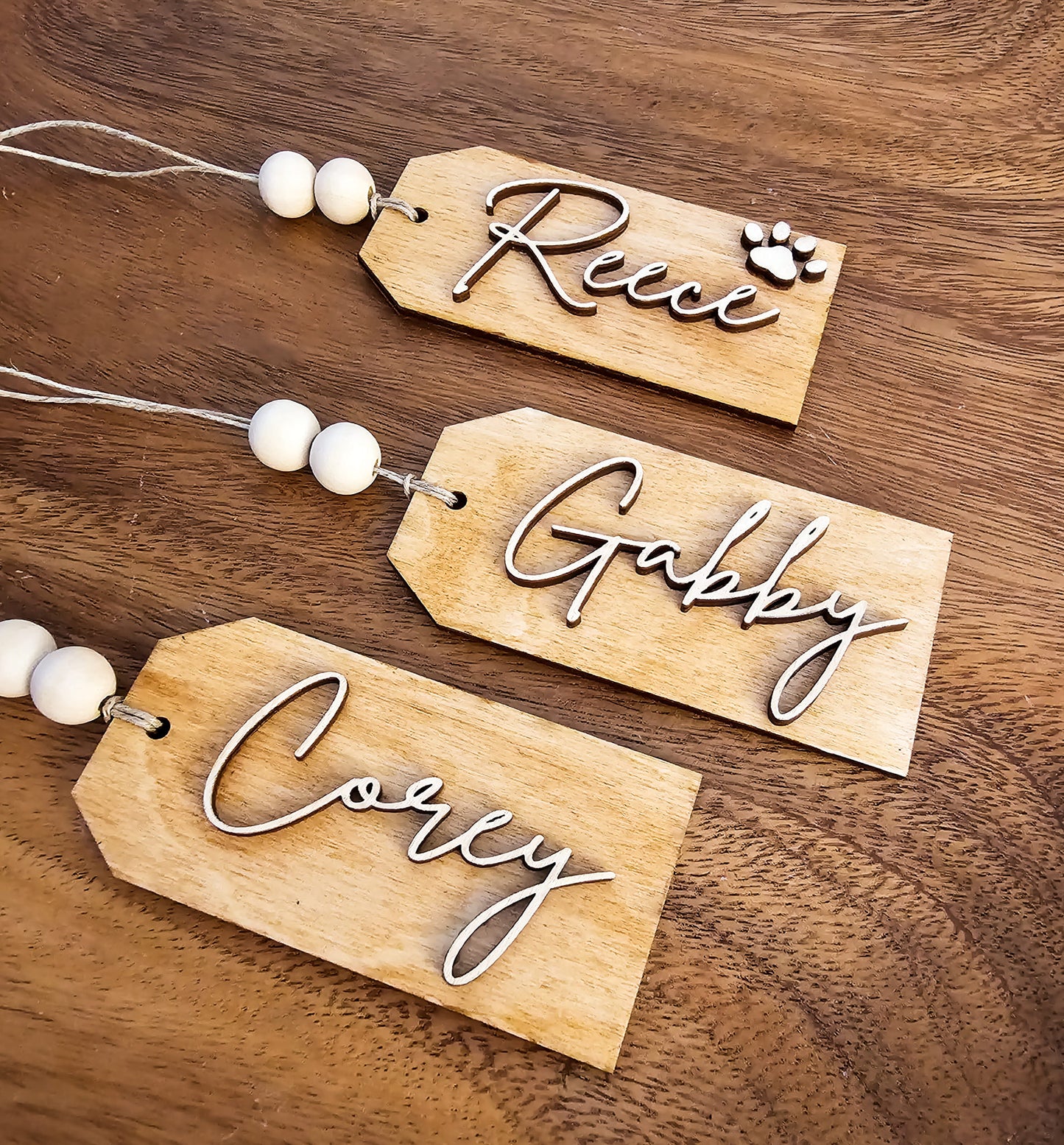 Wooden Stocking Tag