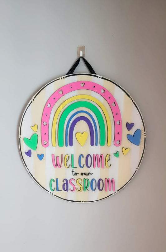 Classroom Door Sign | Rainbow